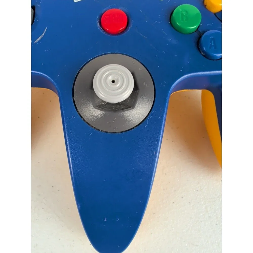 Nintendo 64 Pokemon Edition N64 Controller Blue & Yellow GOOD Rare